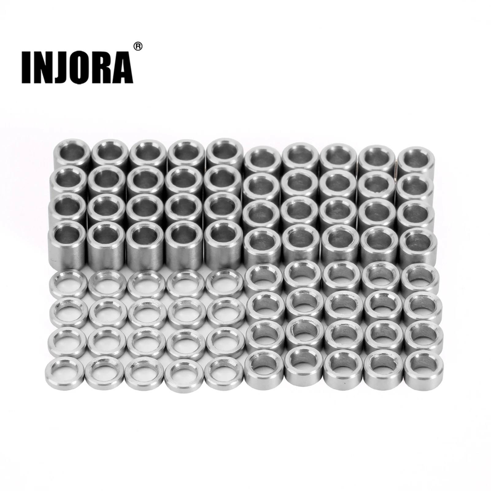 INJORA 80 個 M2.5 フラットステンレス鋼ワッシャースペーサー 1