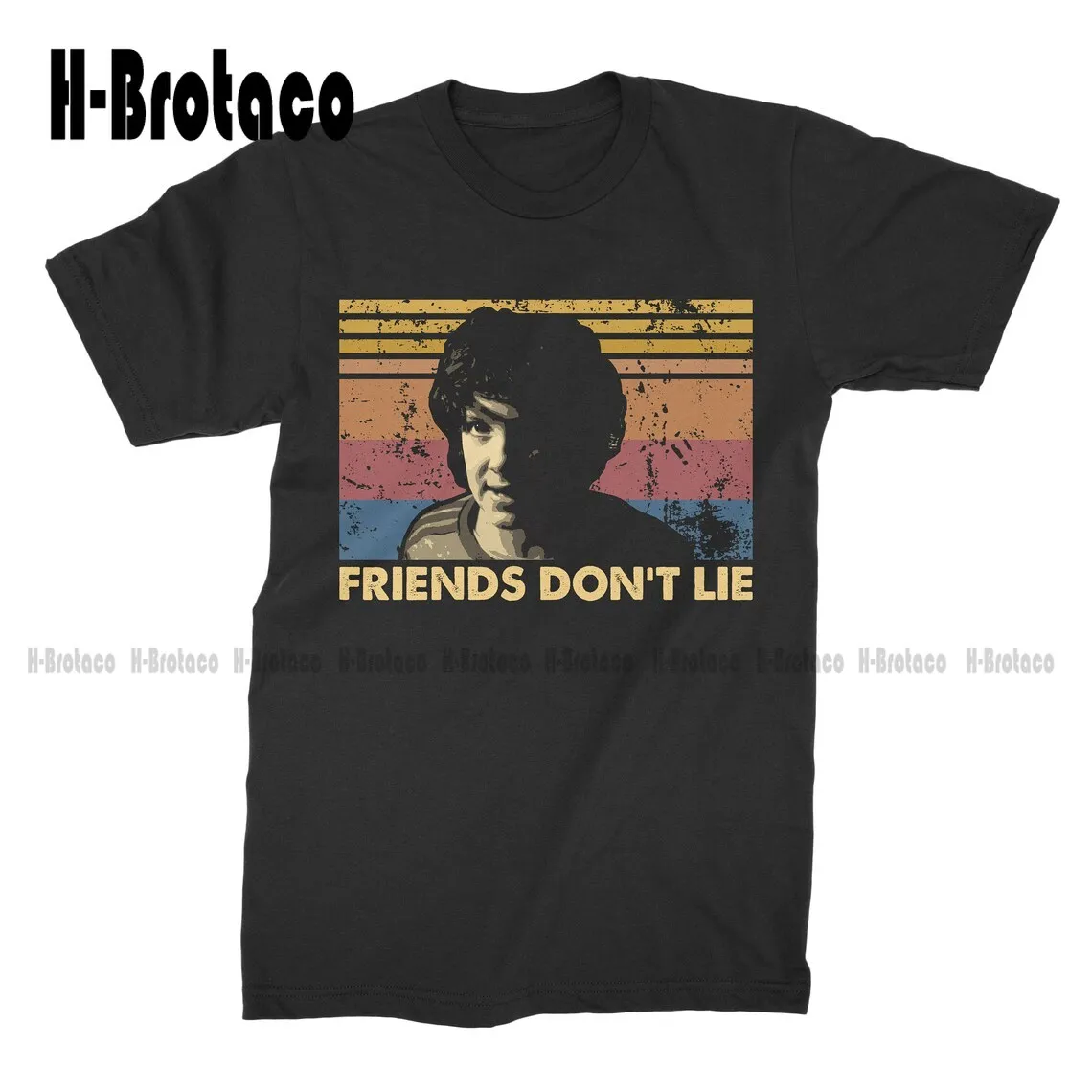 

Винтажная Ретро футболка унисекс с надписью Friends Don't Lie