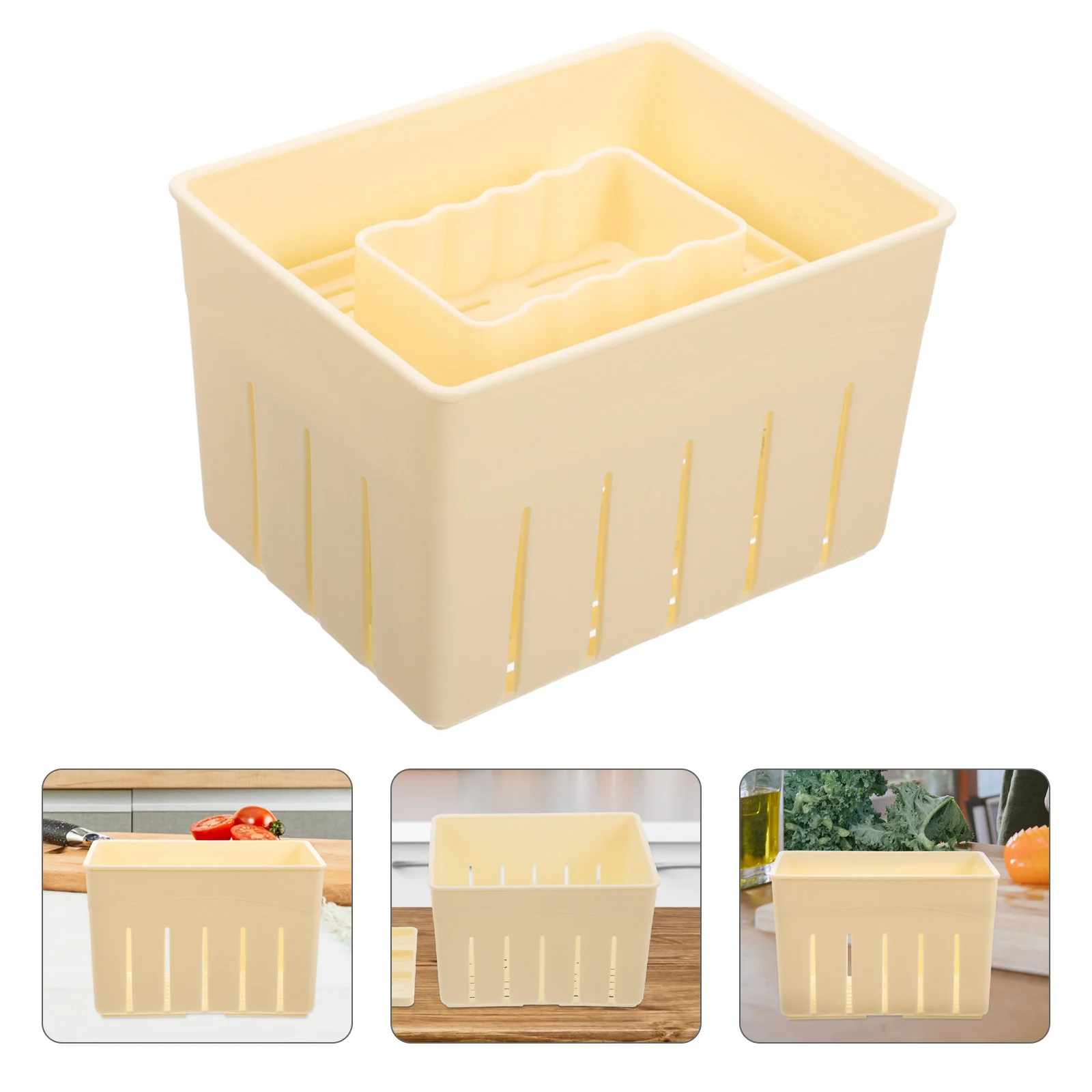 

3 Sets Homemade Cheese Pressing Plate Paneer Press Film Mould Household Presser Practical Mold Plastic Maker Making Supplies