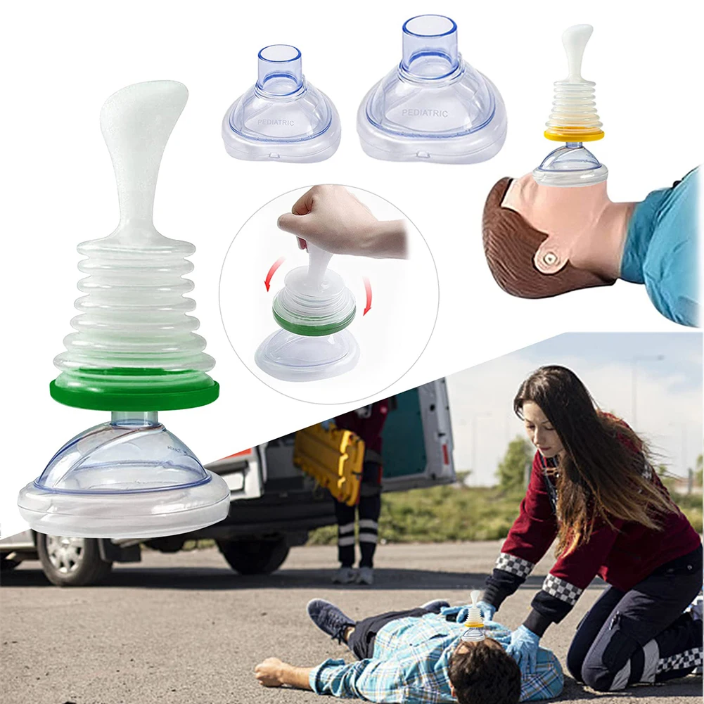 1 Set Asphyxia Device for Adult Children CPR Face Shield Portable Cardiopulmonary Trainer for Home Travel Camping Hiking