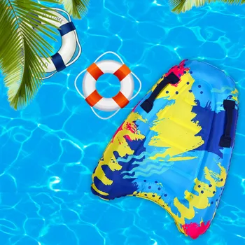 Portable Inflatable Surfboard Body Board Adult Children Learn To Swimming Light Kick Board With Handles Water Ski Dinosaur 4