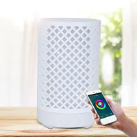 Tuya Smart Wif Hollow Wood Grain Humidifier Ultrasonic Aromatherapy Machine 100ml Colorful Atmosphere Night Light Home Office 1