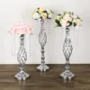 8/ 10 PCS Quisite Flower Vase Twist Shape Stand Golden/ Silver Wedding/ Table Centerpiece Road Lead Home Decor 4
