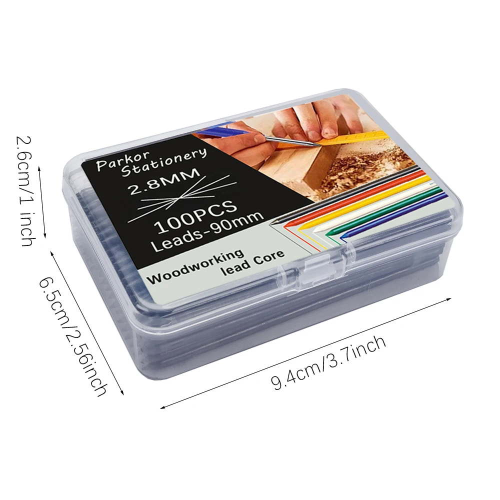 50/100Pcs 부드러운 필기를 위한 대용량 2.8mm 목공용 리드 리필, 쉽게 부러지지 않음, 스케치 측량 매핑 도구