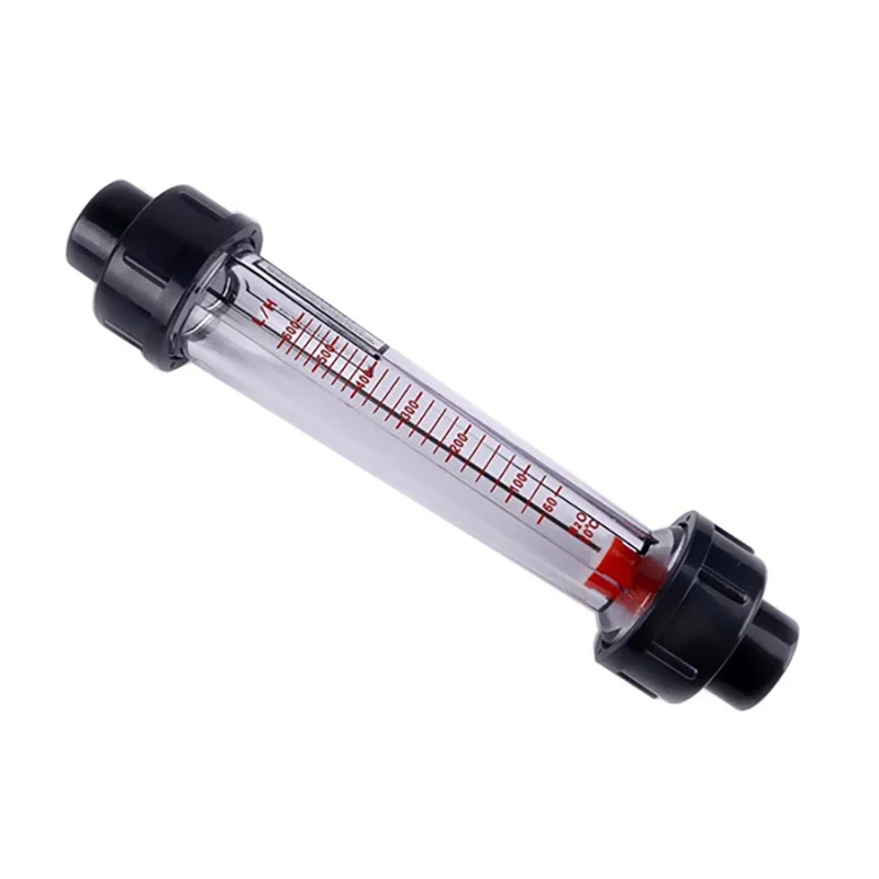 1pcs Plastic float flowmeter water processor liquid water flow meter rotor flowmeter UPVC pipeline socket type