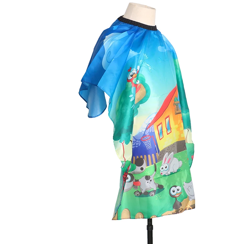 Salon Kinder Friseur Umhang Friseur Cartoon Muster Haarschnitt Styling Kleid Friseurladen Haushalt Kind Haare schneiden Umhang Schürze – Detail 13