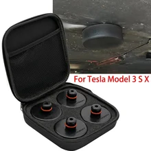 

4Pcs Car Rubber Lifting Jack Pad Adapter Tool Chassis W/ Storage Case Suitable For Tesla Model 3 Model S Model X Car Accessories