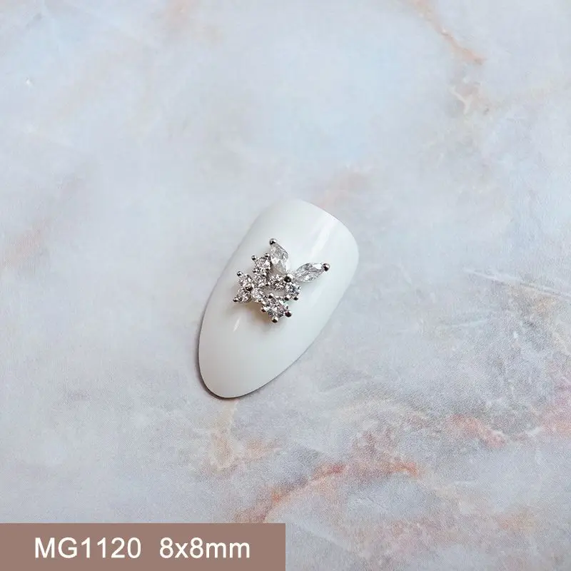 10 teile/los Silber Bogen Mond Stern Quaste Zirkon Kristalle Metall Nägel Schmuck Dekorationen Nail Art Zubehör Charms Teile Lieferungen – Detail 16