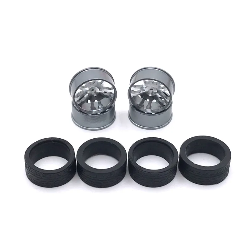 Suitable For WLtoys 284131 K989 Iw04m MINI-Q RC Car Metal Upgraded Drift Wheel Hub Soft Tire Cover 4