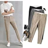 European Style Men's Cropped Pants Straight Legs Slimming Casual Korean Version Small Foot Pants Suit For Men 1