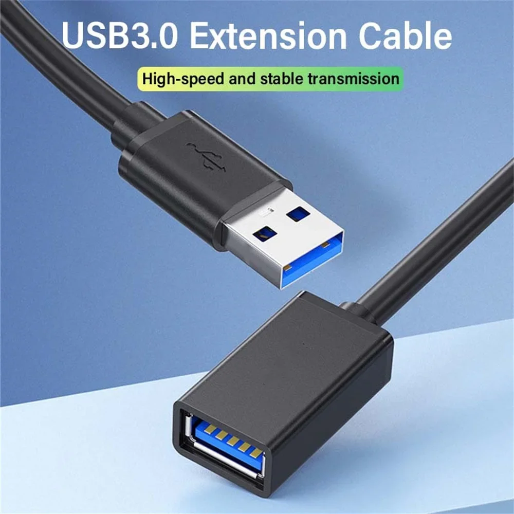 0.5/1/2/3/5M USB Extension Cable 3.0 Data Cord For PC Smart Laptop TV SSD USB Male to Female Computer Camera Printer Connector
