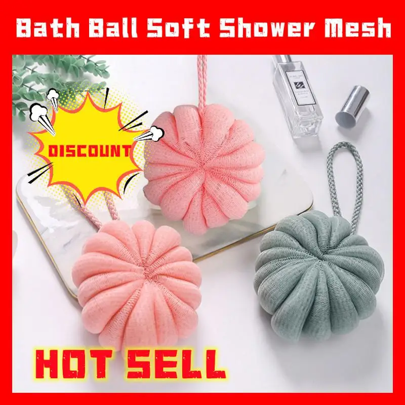 

New Large Bath Ball Exfoliating Scrubber Soft Shower Mesh Foam Sponge Artifact Soft And Comfortable Deep Cleaning Scrub Ball