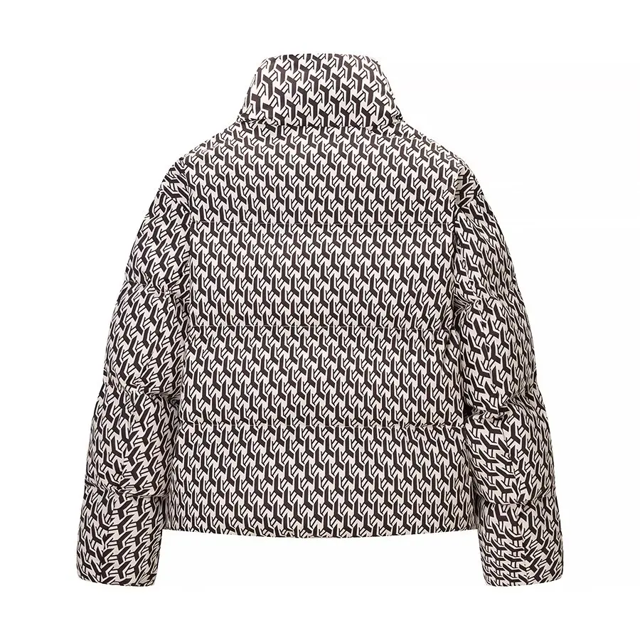 Chic Casual Women Winter Jacket Zipper Stand Collar Long Sleeve Female Short Parka Coats 2025 Streetwear New Outerwear ﻿ ﻿