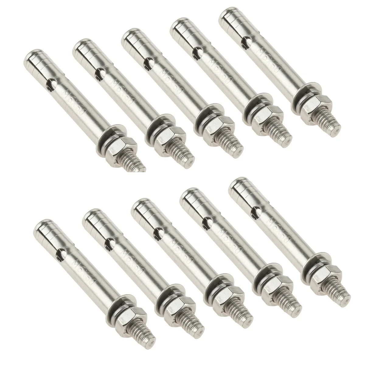 Expansão Parafuso Parafuso Âncora Luva Concreto Rod Wall Fastener Auto-roscante Prego Hex Soquete Cabeças Aço Inoxidável 10 Pcs m6 60 mm