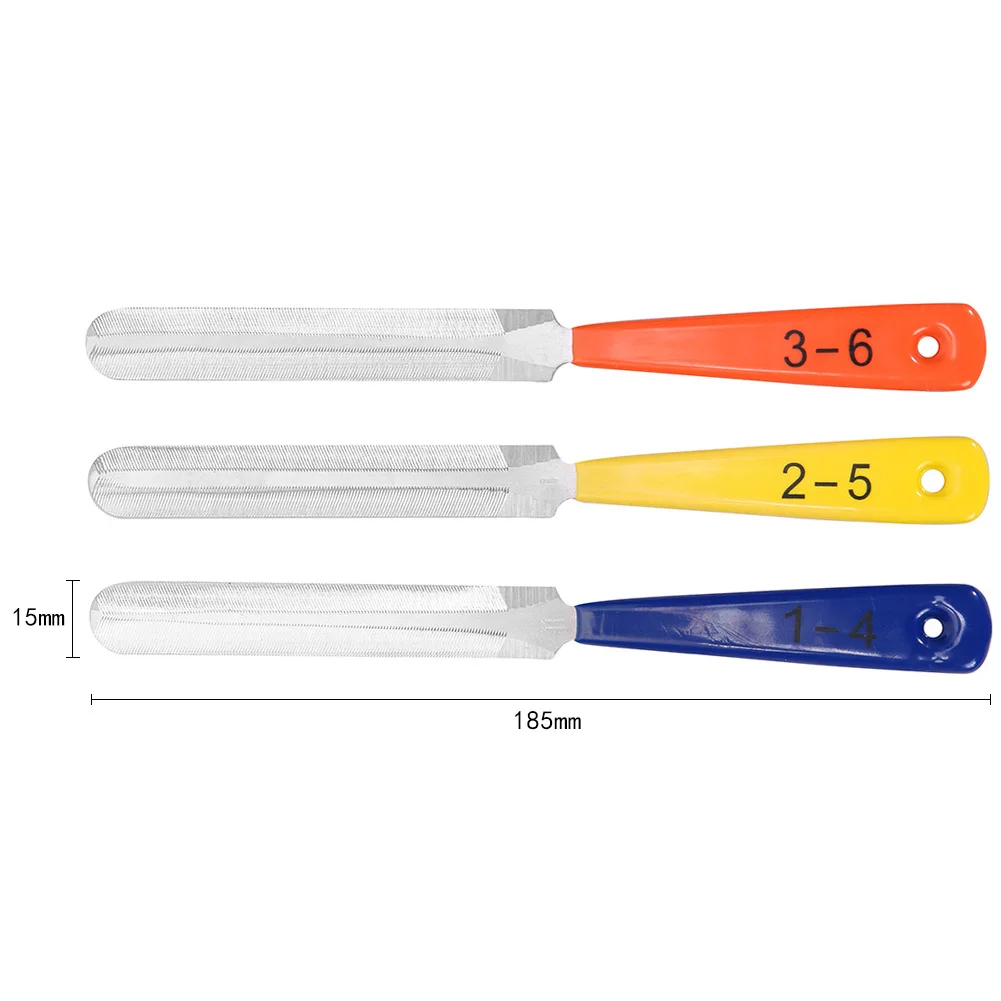 Fret Crowning File Durable Diamond Nut Saddle Slot Grinding File Luthier Repair Tools Musical Instruments Accessories 3pcs/set