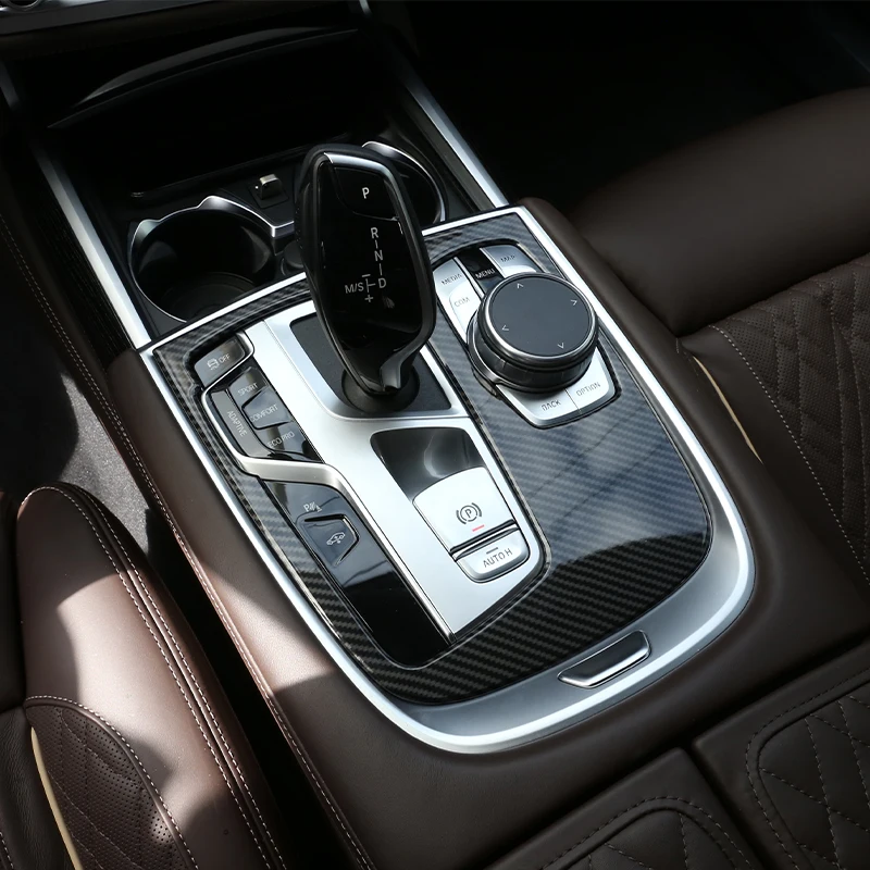

Interior Accessories Car Central Control Gear Shift Panel Multimedia Knob Frame Trim Stickers For BMW 7 Series G11 G12 2016-2020