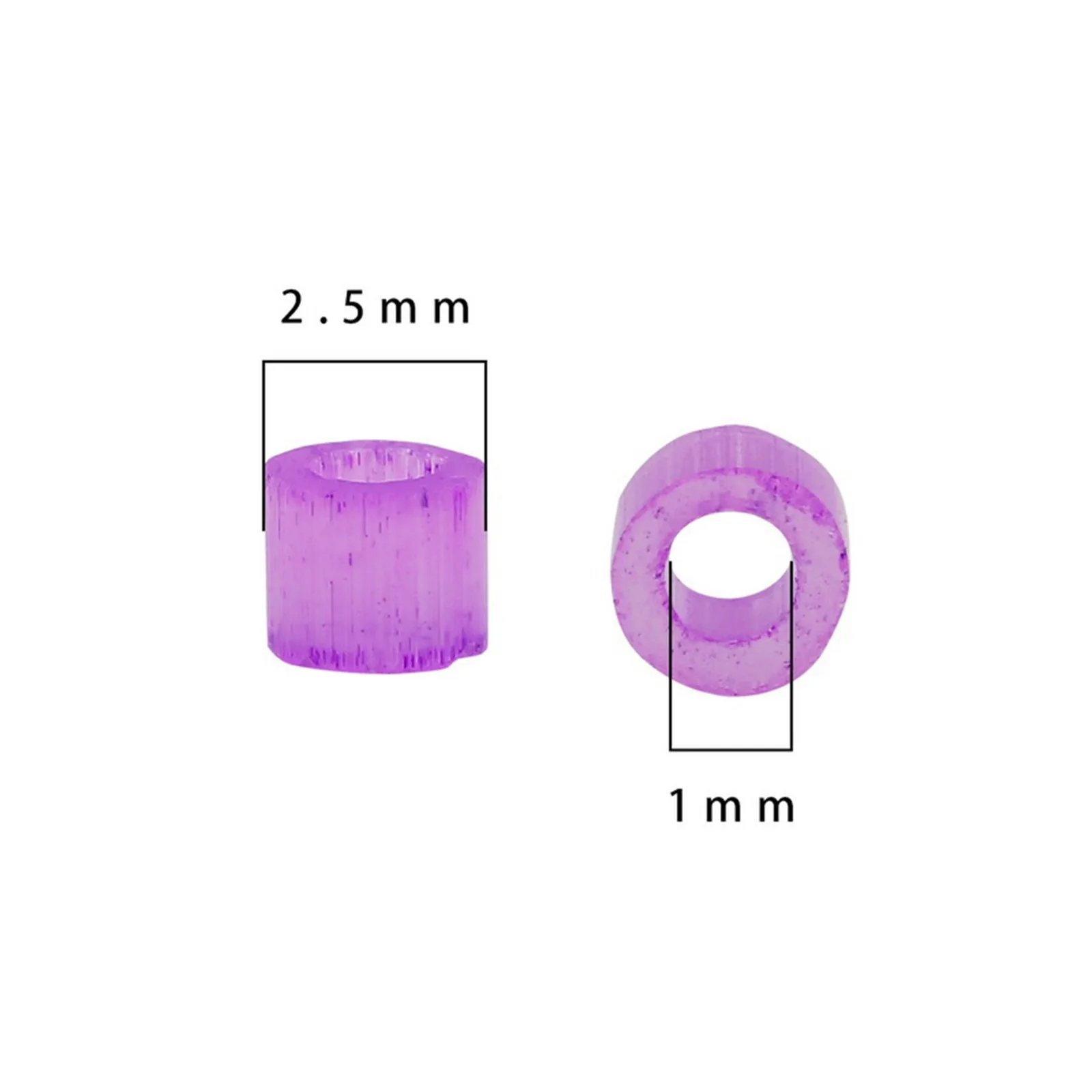 10 Gramm mehrfarbige Glasperlen Zylinder Katzenauge Nachahmung lose Abstand halter Perlen DIY Halskette Schmuck Geschenke ca. 2,5mm Durchmesser. – Detail 2
