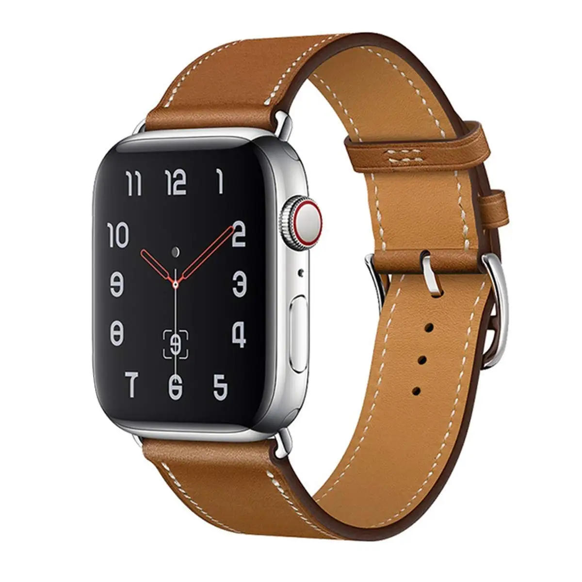 Single tour for Apple watch band 44mm 40mm 45mm 41mm 49mm 42mm Genuine Leather bracelet iWatch series 3 4 se 6 7 8 ultra 2 strap