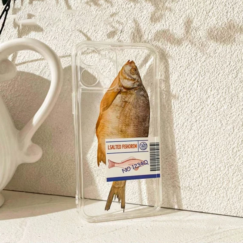 Ins Style Transparent Salted Fish Phone Case Cover