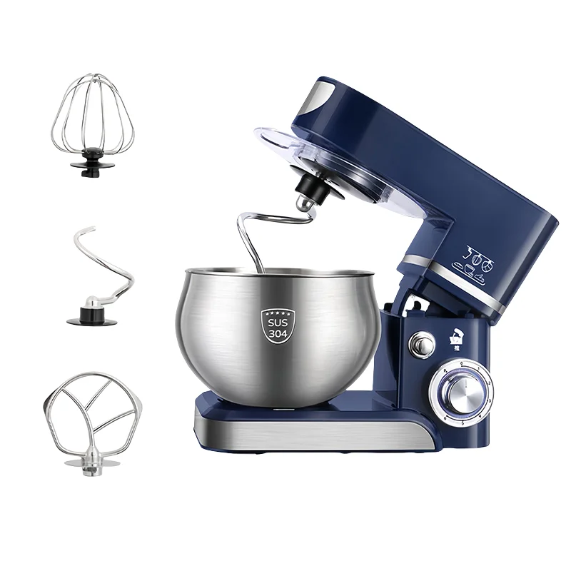 New 1200 Watts Power 5 Liters Blender 3in1 Hot Chef Machine Knead Dough Stir Egg Froth Home Commercial Stainless Steel Material