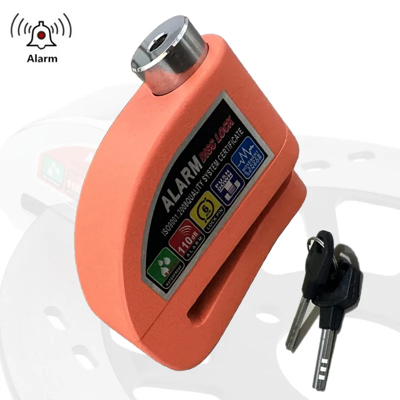 Motorcycle Disc Brake Alarm Lock Aluminum Alloy Anti-Theft For Motorcycle Bicycle Scooter