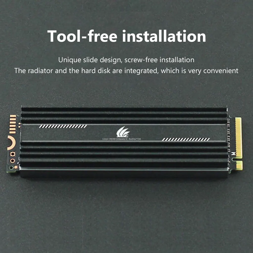 M.2 SSD 방열판, M.2 2280 솔리드 스테이트 하드 디스크, 알루미늄 방열판 라디에이터, 배수 수동 냉각 방열판