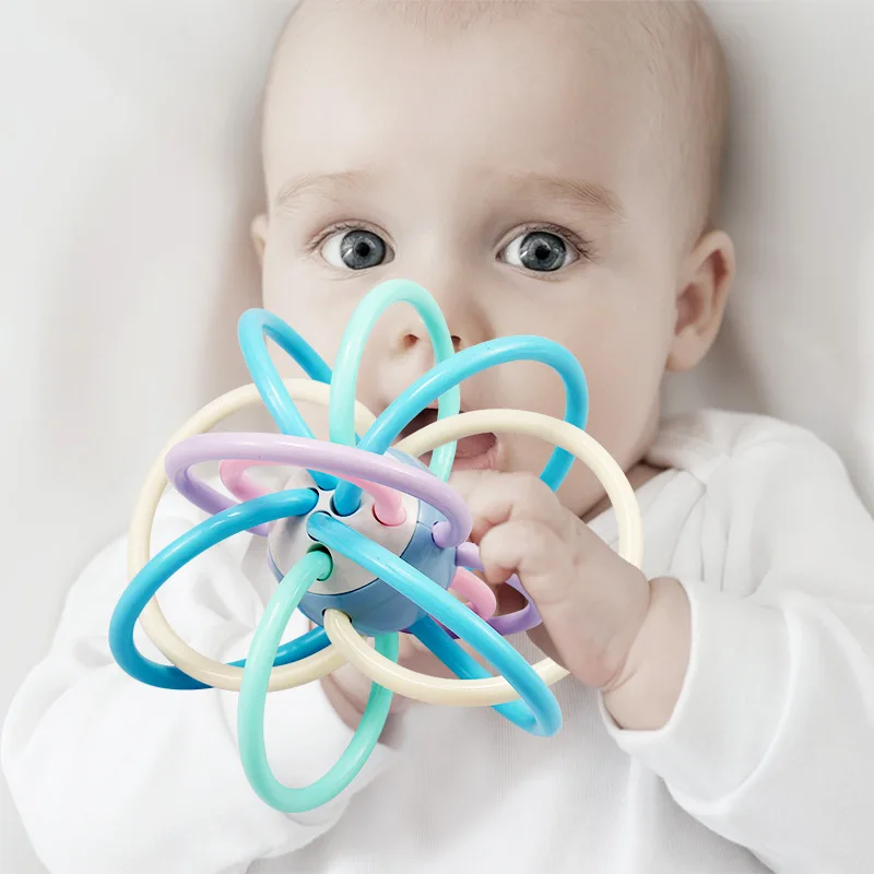 

Soft Safe Rattle Ball Toys Baby Toys 0-12 Months Newborn Teething Toys Plastic Hand Bell Early Educational Rattle Teether Toys