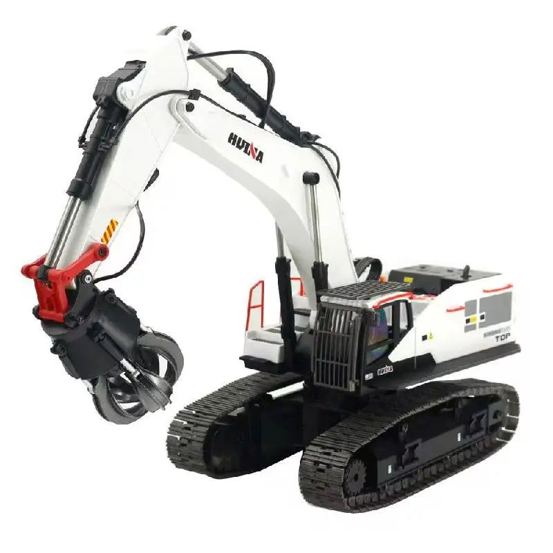 Huina 1594 Full Metal Remote Control Excavator 1/14 Electric Heavy Duty  22 Channels Rc Excavator For Children Toys Model 3