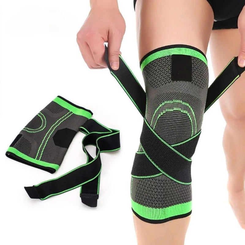 One Piece Sports Compression Kneepad Pressurized Elastic Knee Pads Support Fitness Gear Running Basketball Protector