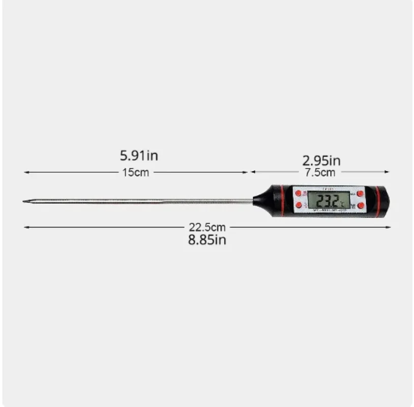 Digital Thermometer Kitchen Food Baking Electronic Probe Type Display Liquid Grill