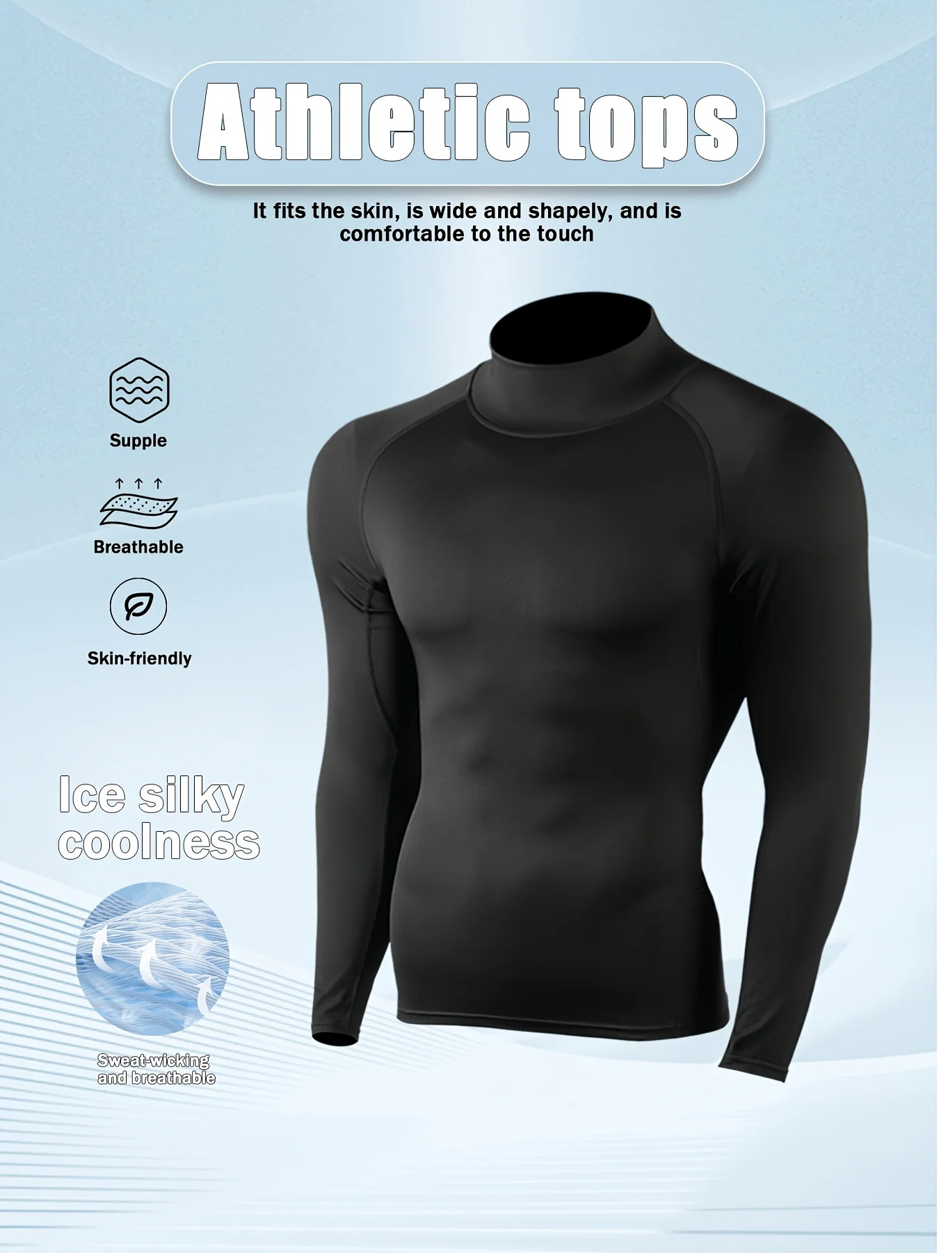 Men's Fleece Shirt - Long Sleeve Quick Dry Shirt | Breathable Workout Top
