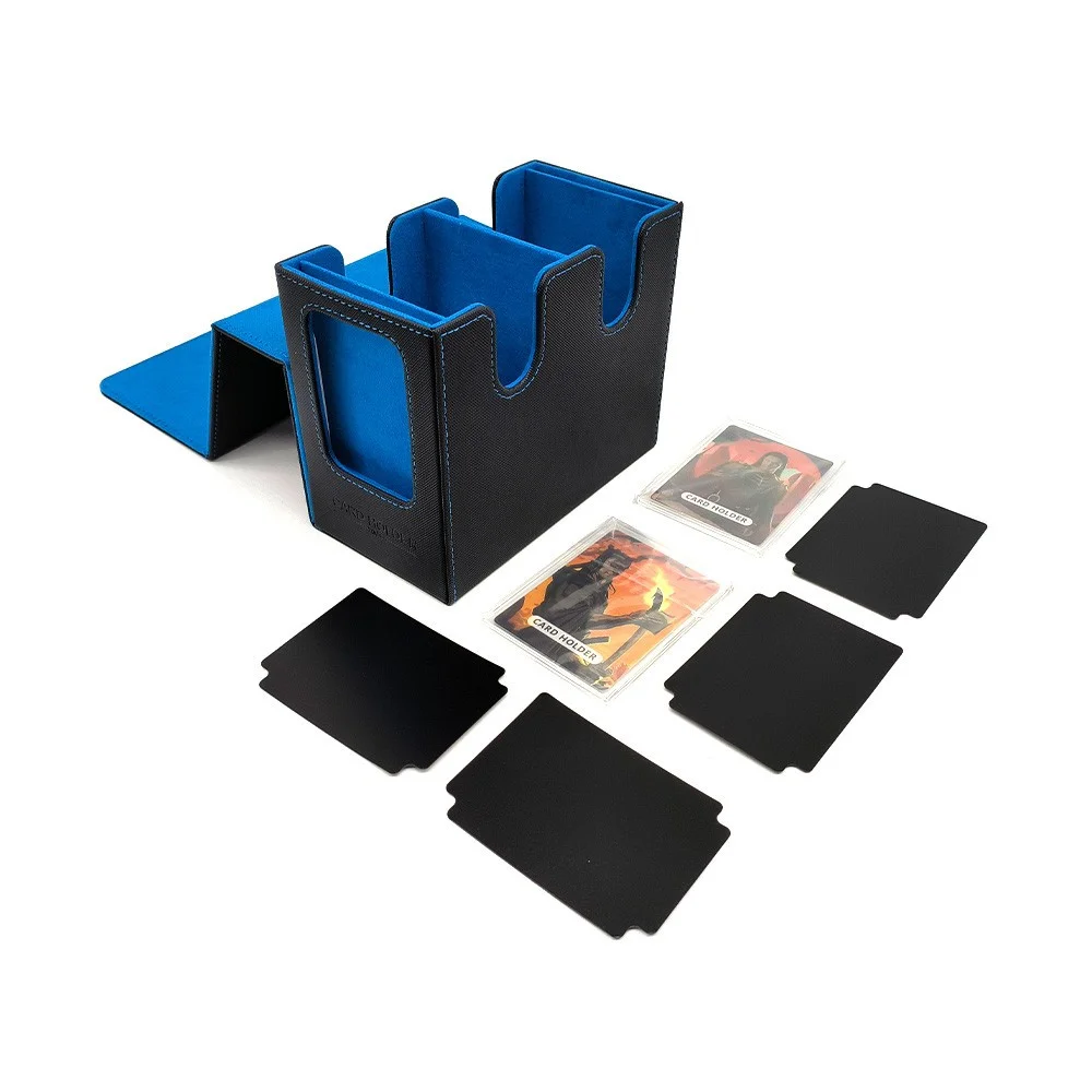 Premium Magnetic PU Leather Trading Card Storage Box - Holds 260+ Cards