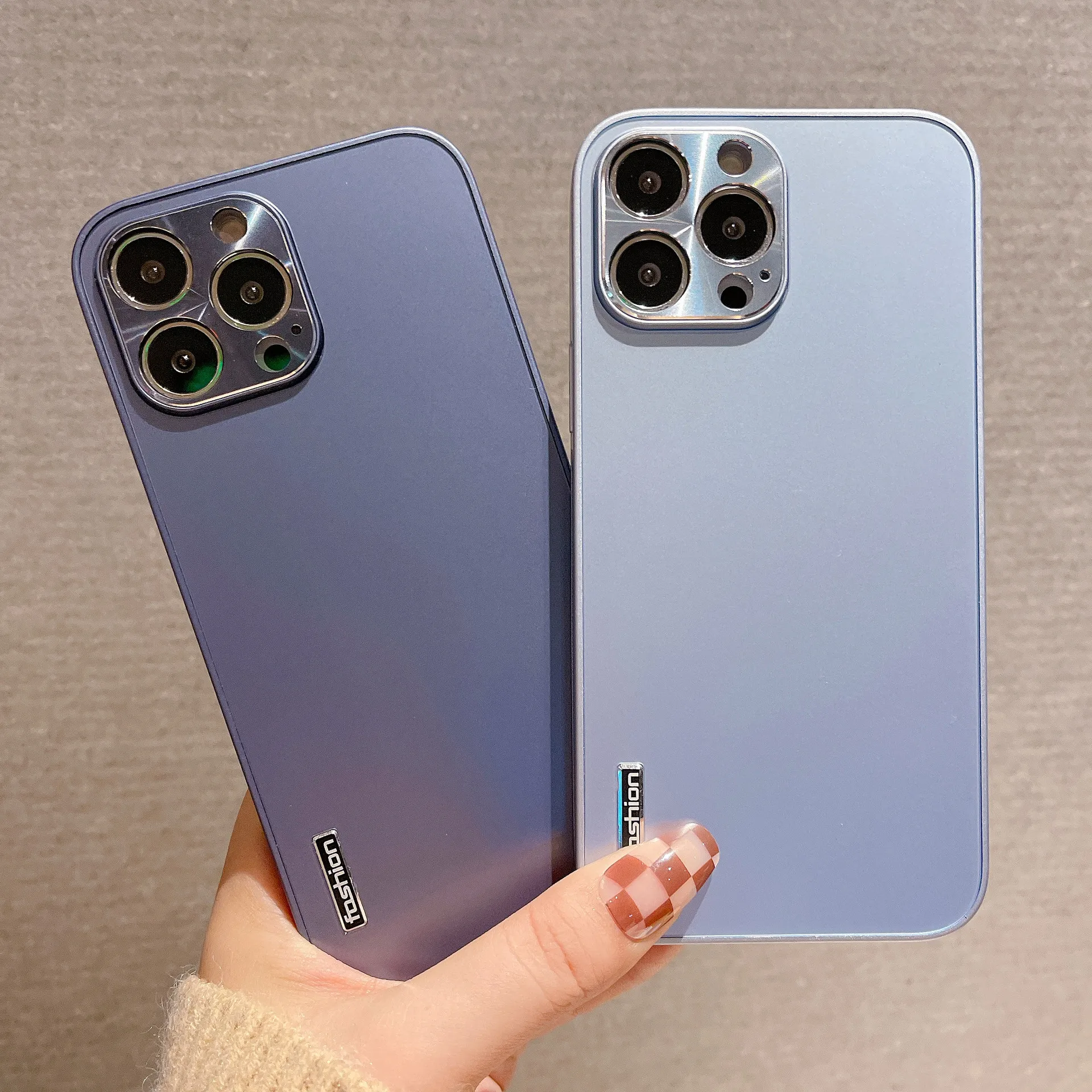 

Fashion Frosted TPU Non-slip Edge Metallic Paint Phone Case Suitable for iphone14 13 12 11 Pro Max 7 8 Plus X XS XR XSmax