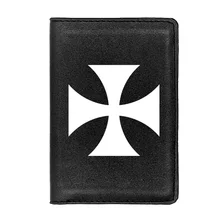 

High Quality Knights Templar Cross Leather Passport Cover Men Women Holder ID Credit Card Travel Accessories Passport Case
