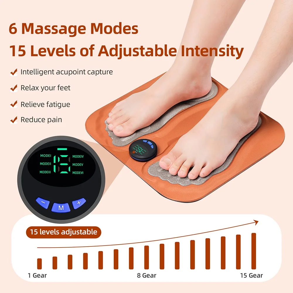 3D Smart Foot Massage Pad With Remote Control Feet Massager Improve Blood Circulation Relax Muscles Slim Legs 6 Mode Foot Pad