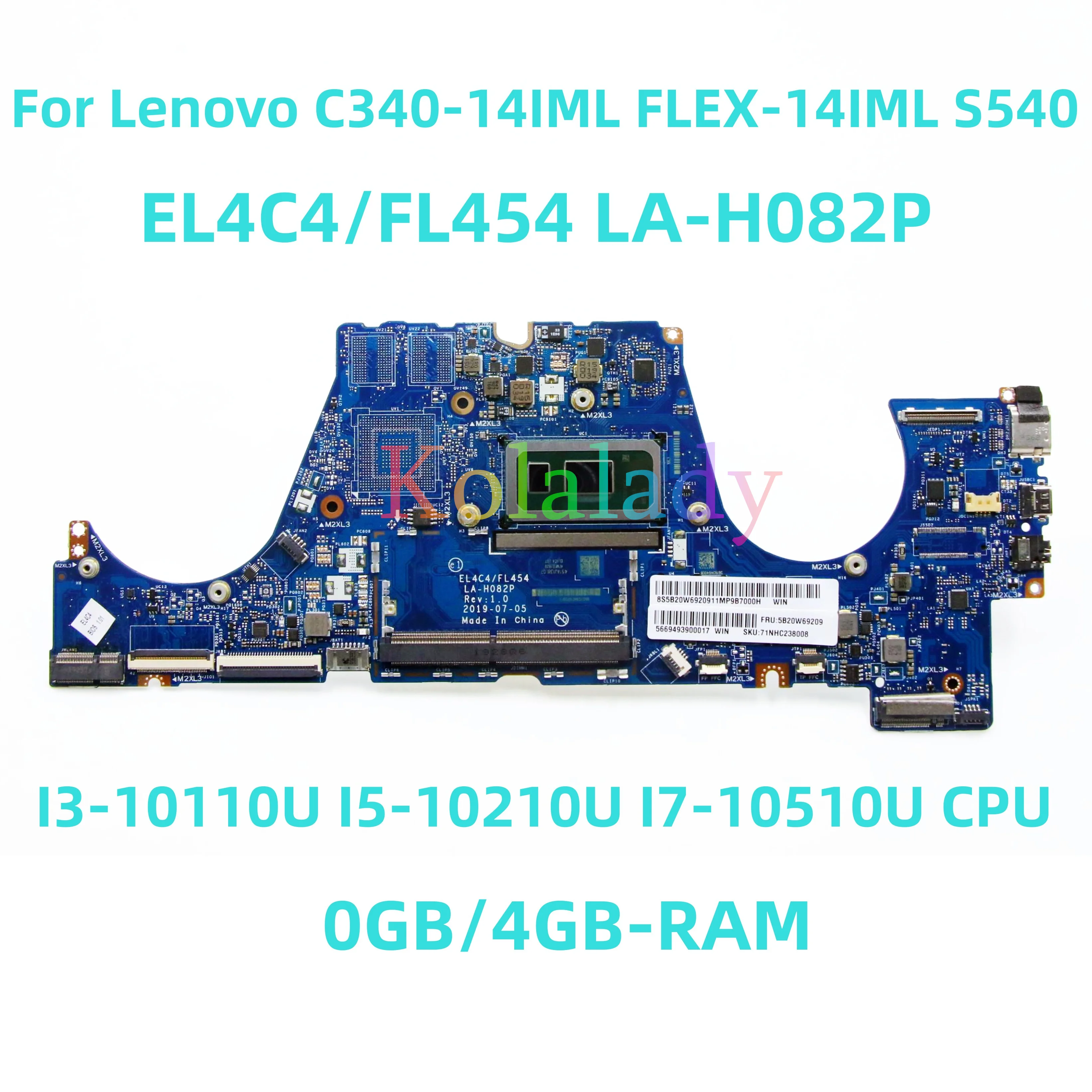 

Для Lenovo C340-14IML S540 материнская плата для ноутбука EL4C4/FL454