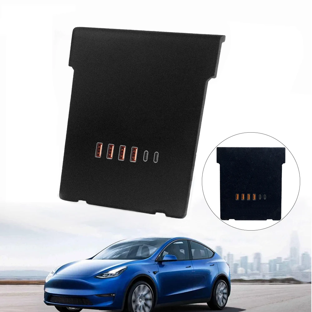 4 Usb 2 Type-C Central Control Hub Di Ricarica Rapida Hub Modulo Di Recupero Dati Usb Per Accessori Tesla Model 3/Y 2021 2022 2023