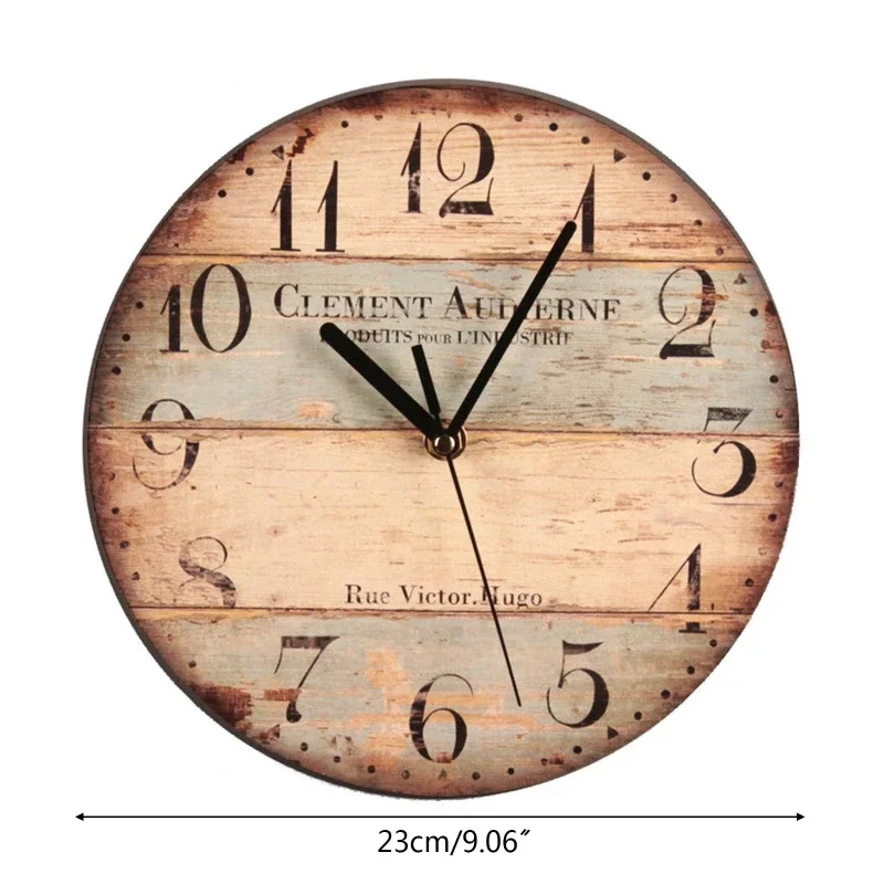 Wall Wooden Clocks Brief Design Silent Home Cafe Office Wall Decor 9inch Art Large Clocks 23cm Coffee Houses