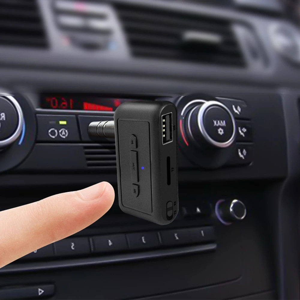 Bluetooths 5.3 Transmitter Receiver 2 In 1 Audio Wireless Adapters for Car TV PC Speakers 3.5mm AUX Jack Support TF Card U-disk bluetooth adapter bluetooth audio receiver bluetooth transceiver adapter bluetooth aux adaptor