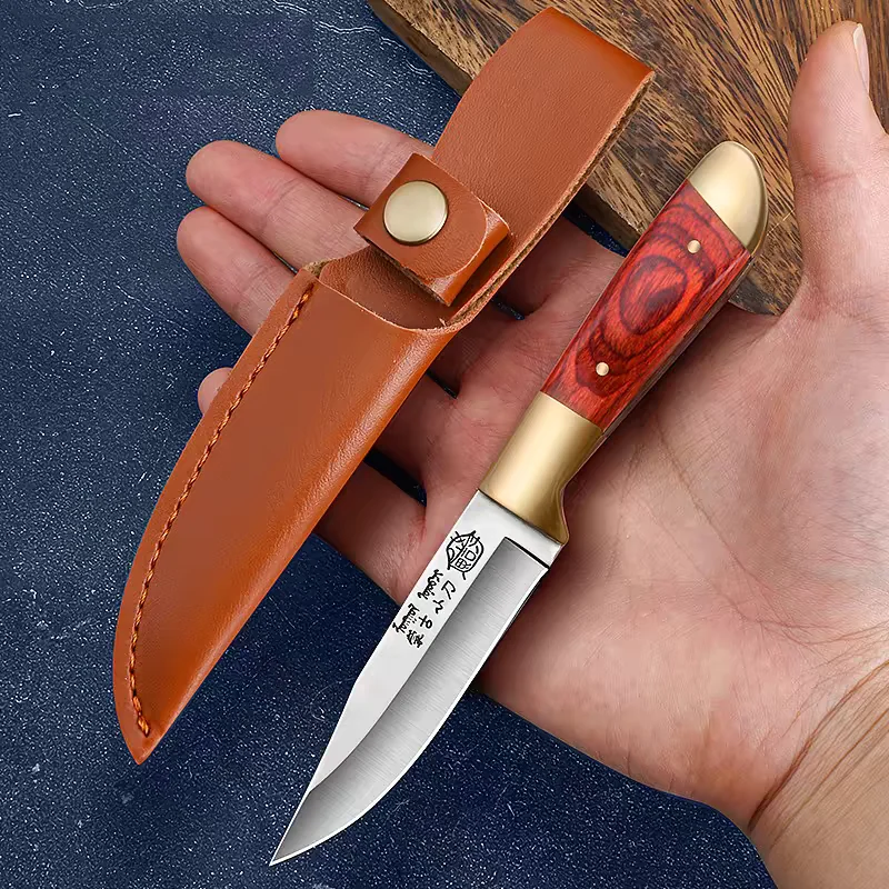 Kitchen Knife Wooden Handle Meat Cleaver Stainless Steel
