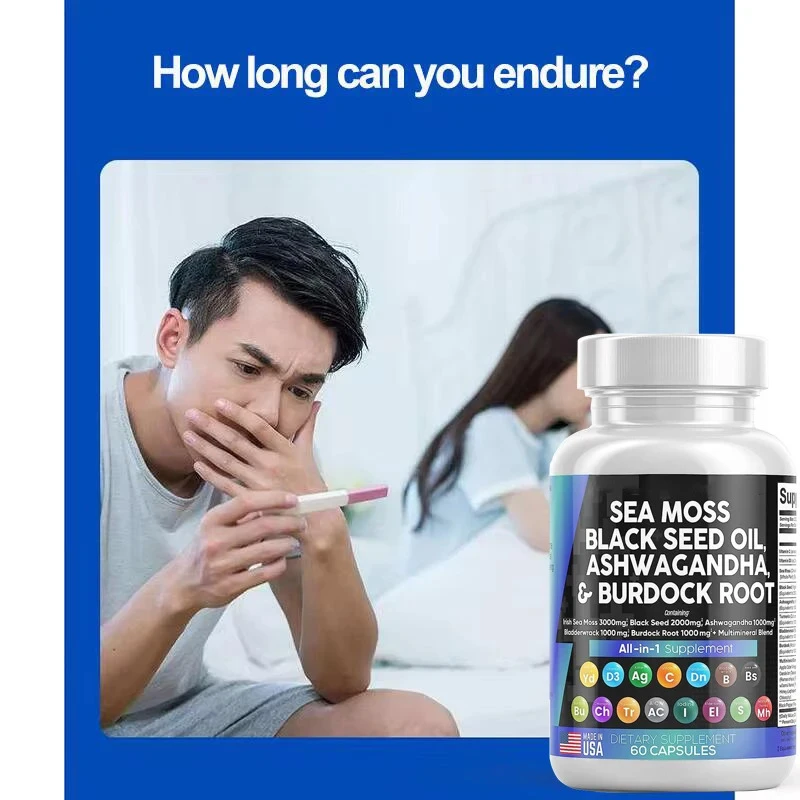 Ashwagandha & Sea Moss Capsules for Men male enhancing supplement organic capsules
