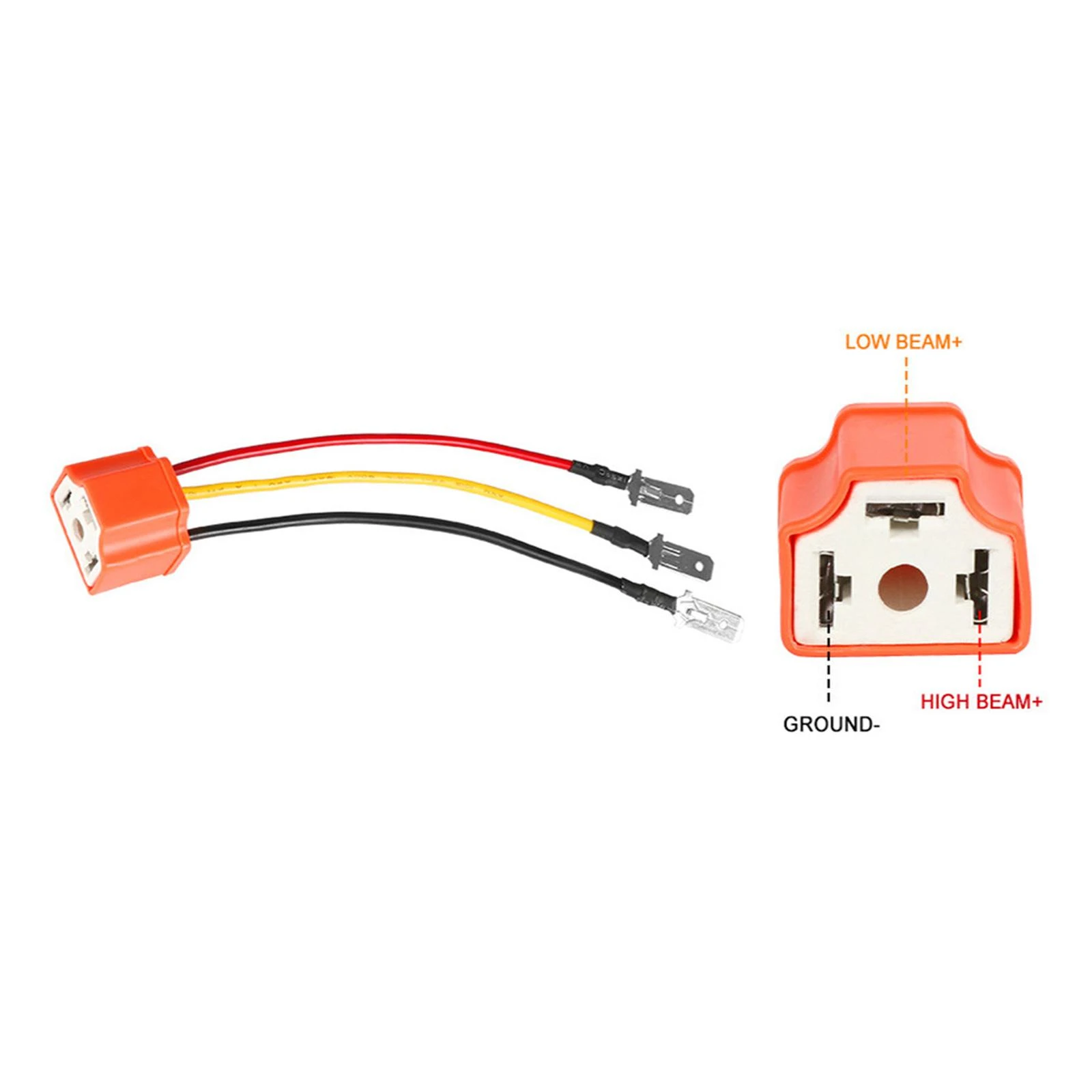 2pcs H4 Wire Wiring Harness Sockets 3 Pin Female Pigtail Plug Ceramic  Headlight Connector Fit For Marine Heavy Duty Headlamp - Wire - AliExpress