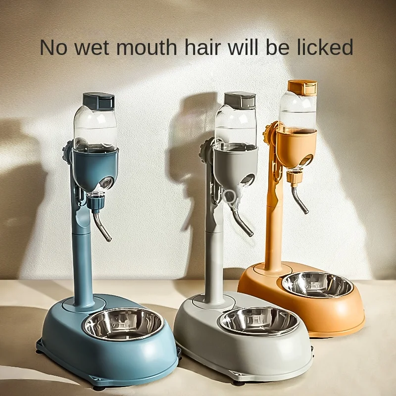 

Dog water dispenser non-wet mouth water dispenser automatic hanging type feed bowl feed canteen cat pet supplies