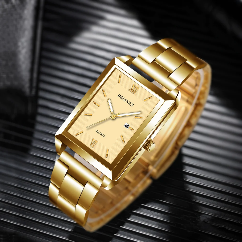 

Fashion Men Calendar Date Sport Casual Leather Wristwatch Luxury Business Stainless Steel Quartz Watch for Man montre homme