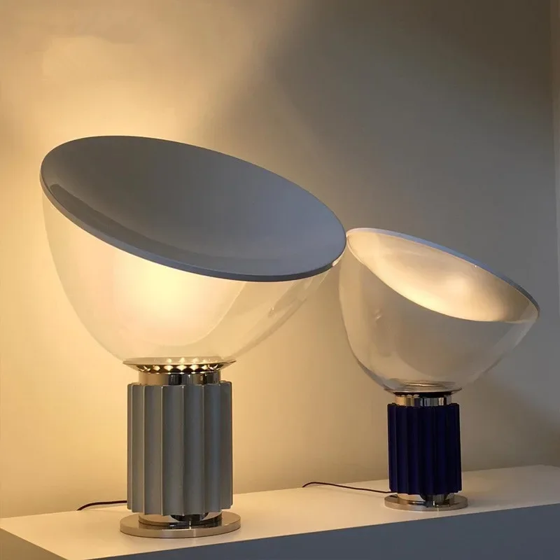 이탈리아 레이더 디자인 아트 테이블 램프, LED 산업 레트로 책상 조명, 알루미늄 유리, 홈 실내 침실 장식 조명 기구