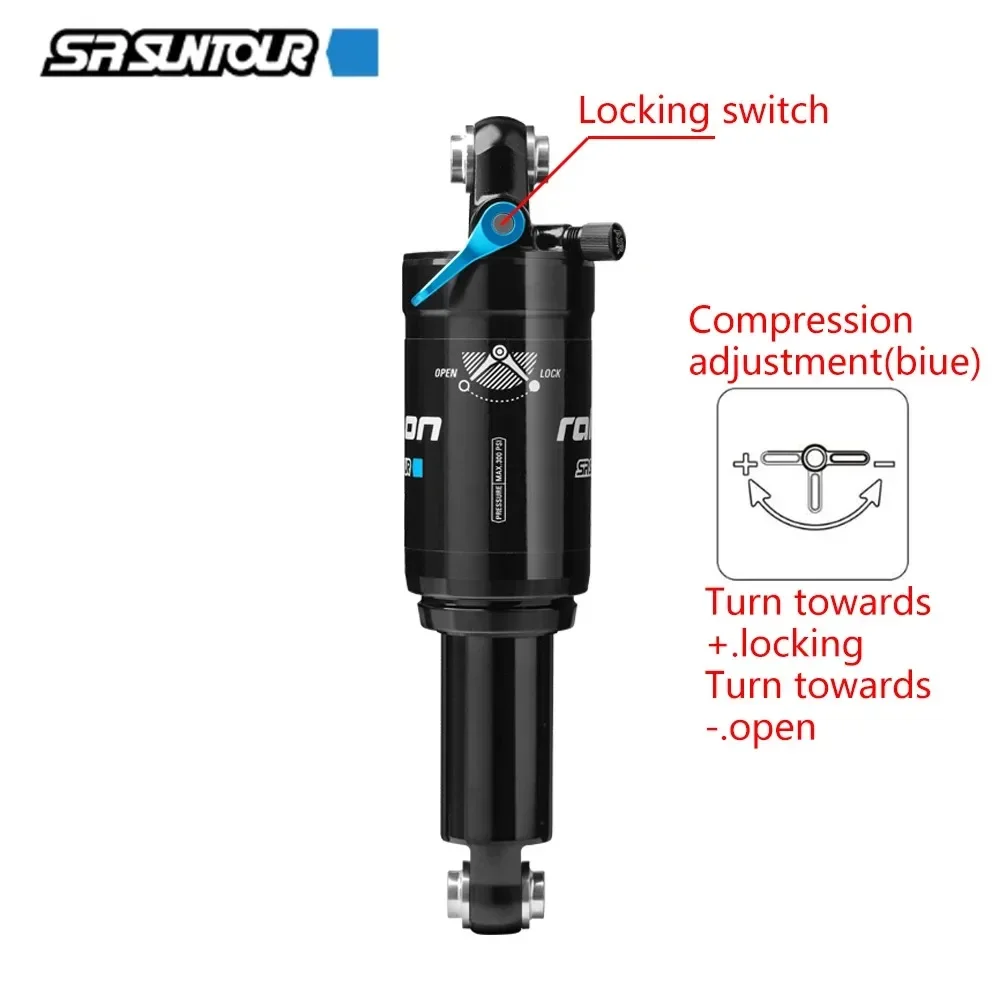 MTB レース向き STORATOS リアショック XC-PRO 165-45 SR SUNTOUR Bicycle Rear Shock 152/165/184/190mm XC Soft Tail