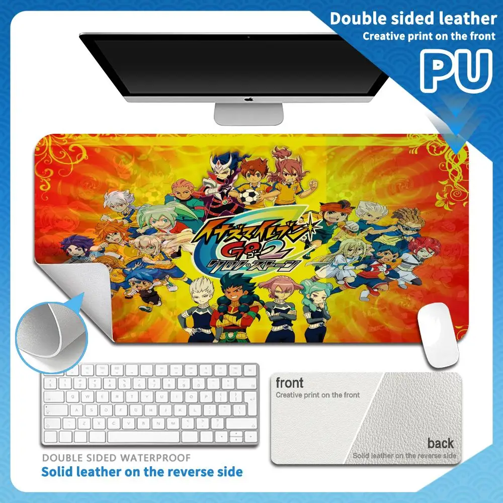 

Xxl Anime Carpet Inazuma Eleven Double Sided Leather Mousepad Keyboard Gamer Cabinet PU Desk Mat Gaming Accessories Mousepad Mat