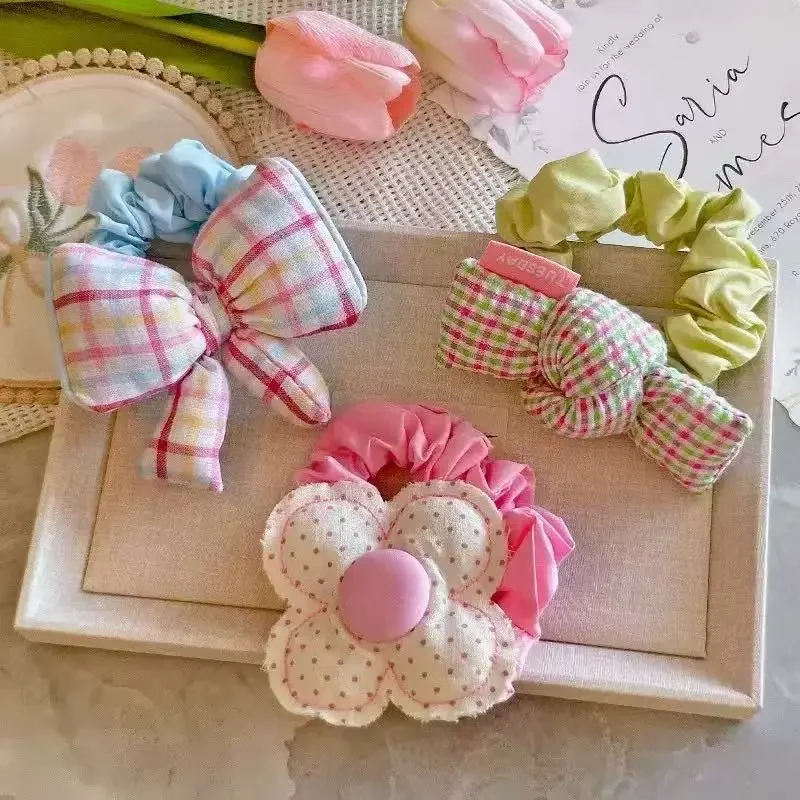 Floral Bow Scrunchies - Cute & Sweet Hair Accessories
