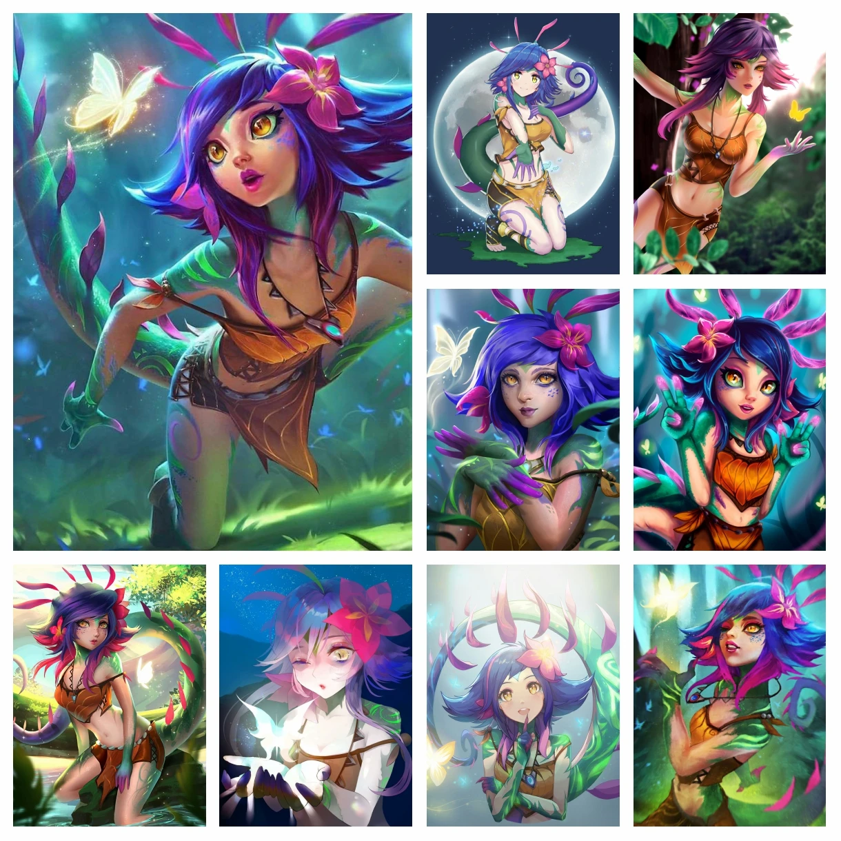 Neeko Diamond Painting of League of ATIONS, DIY Game Cartoon Girl, New  Cross Stitch, Broderie Picture, Mosaic, Full Drill, Home Decor - AliExpress, image size:1220x1220