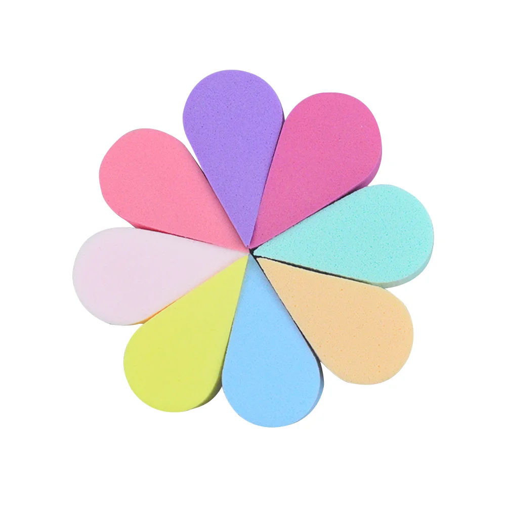 

8pcs sponge makeup sponges foundation make- Petal Shape Skin Care Drying Dual Use Practical Cleaning Makeup Tools